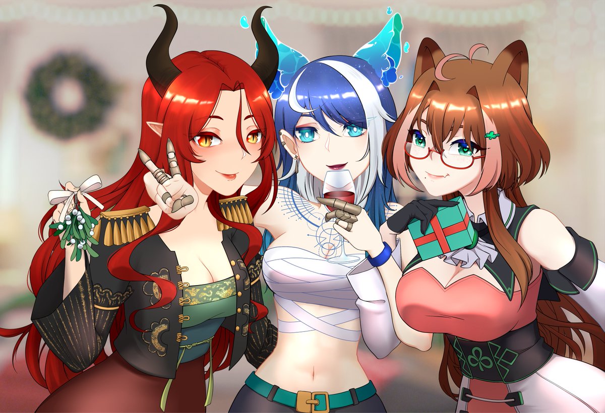 IshyTanuki's tweet photo. Happy Holidays ~ 🐲🌊☘️

From your sexiest delinquents at #ZoneCheckOne 

#JinMiriVT #ItsNoira #IshyTanuki https://t.co/Twk3KjN4cv