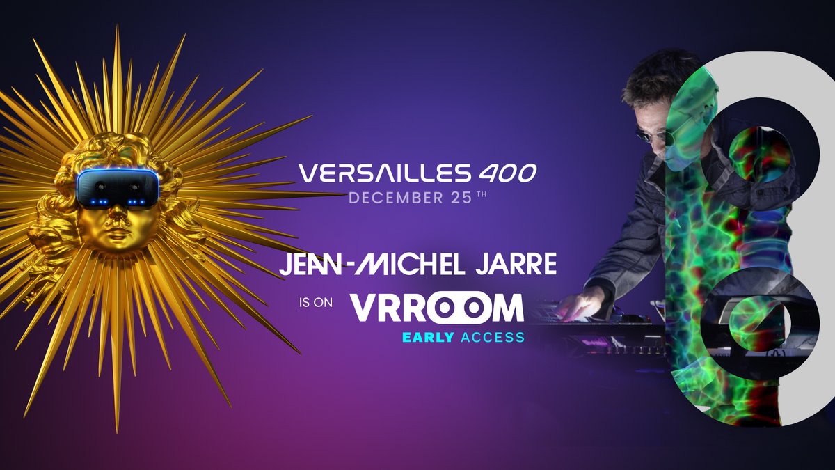 VRROOM (@vrroom_world) on Twitter photo Important Announcement for <a href="/jeanmicheljarre/">Jean-Michel Jarre</a> 's VERSAILLES400 VR Show Attendees:
The public access event on VRROOM has just been rescheduled and will start at 👉 11:15 PM CET 👈tonight. We apologize for any inconvenience this may cause and are here to assist with any questions. Important Announcement for <a href="/jeanmicheljarre/">Jean-Michel Jarre</a> 's VERSAILLES400 VR Show Attendees:
The public access event on VRROOM has just been rescheduled and will start at 👉 11:15 PM CET 👈tonight. We apologize for any inconvenience this may cause and are here to assist with any questions.