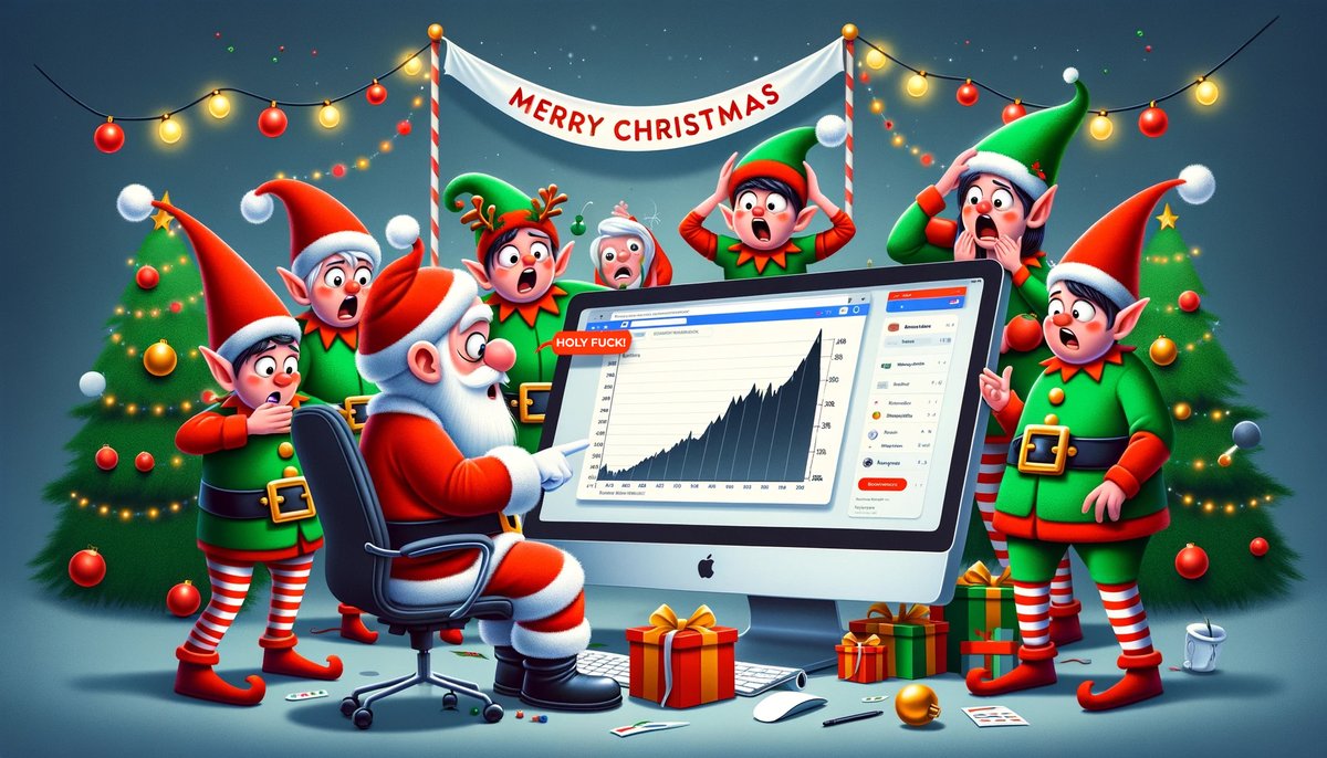 Merry Christmas to all my friends and colleagues. I hope you have a great time with your family and friends. All the best for 2024!

Remember... if you check your website's analytics data, don't panic, an 80% drop is totally normal today 😅

Cheers 🍻