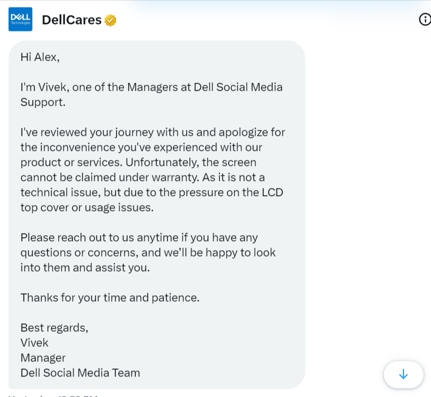 amelen's tweet photo. Waking up to a xmas present of ghosting on the screen of my new #Dell #Latitude 7430 #delllaptop. @DellCares twitter support said the warranty doesn't cover screens - gave me a number to call; spent hours on hold and got hung up on twice. #dellfail. @Dell @MichaelDell help please https://t.co/AeRThCFavi
