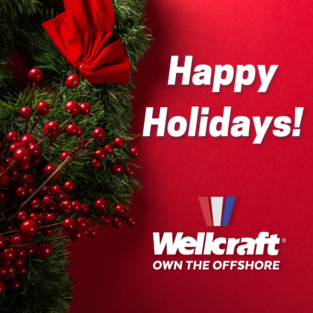 Wellcraft_Boats's tweet photo. From everyone at Wellcraft, we wish you happy holidays! 
Own the holiday season and get your family out for the time of their life in your Wellcraft vessels. 

#WellcraftBoats #CenterConsoles #OffshoreBoating #FishingBoats #OwnTheOffshore #HappyHolidays https://t.co/tF5248B4wj