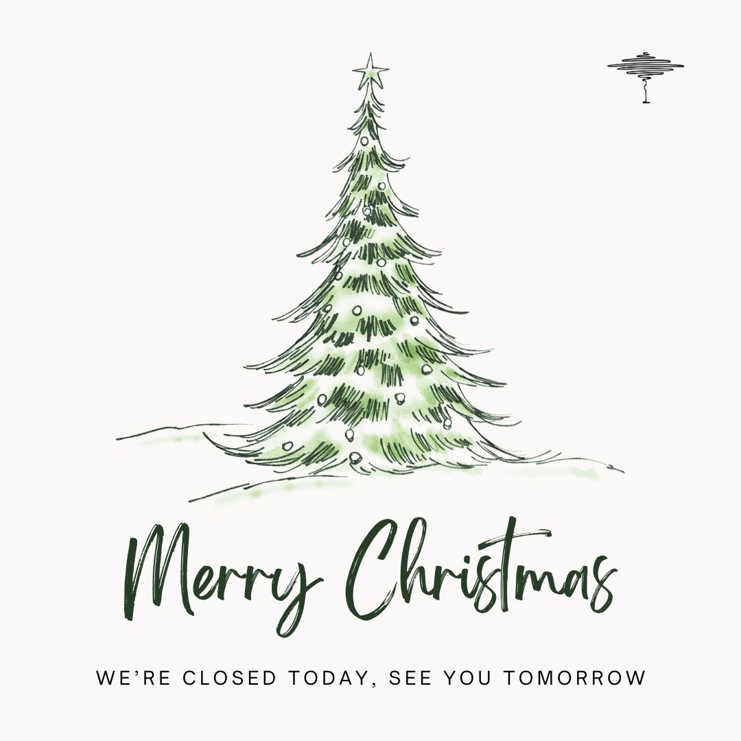 Merry Christmas! We're closed today to be with the fam bam. See you tomorrow!