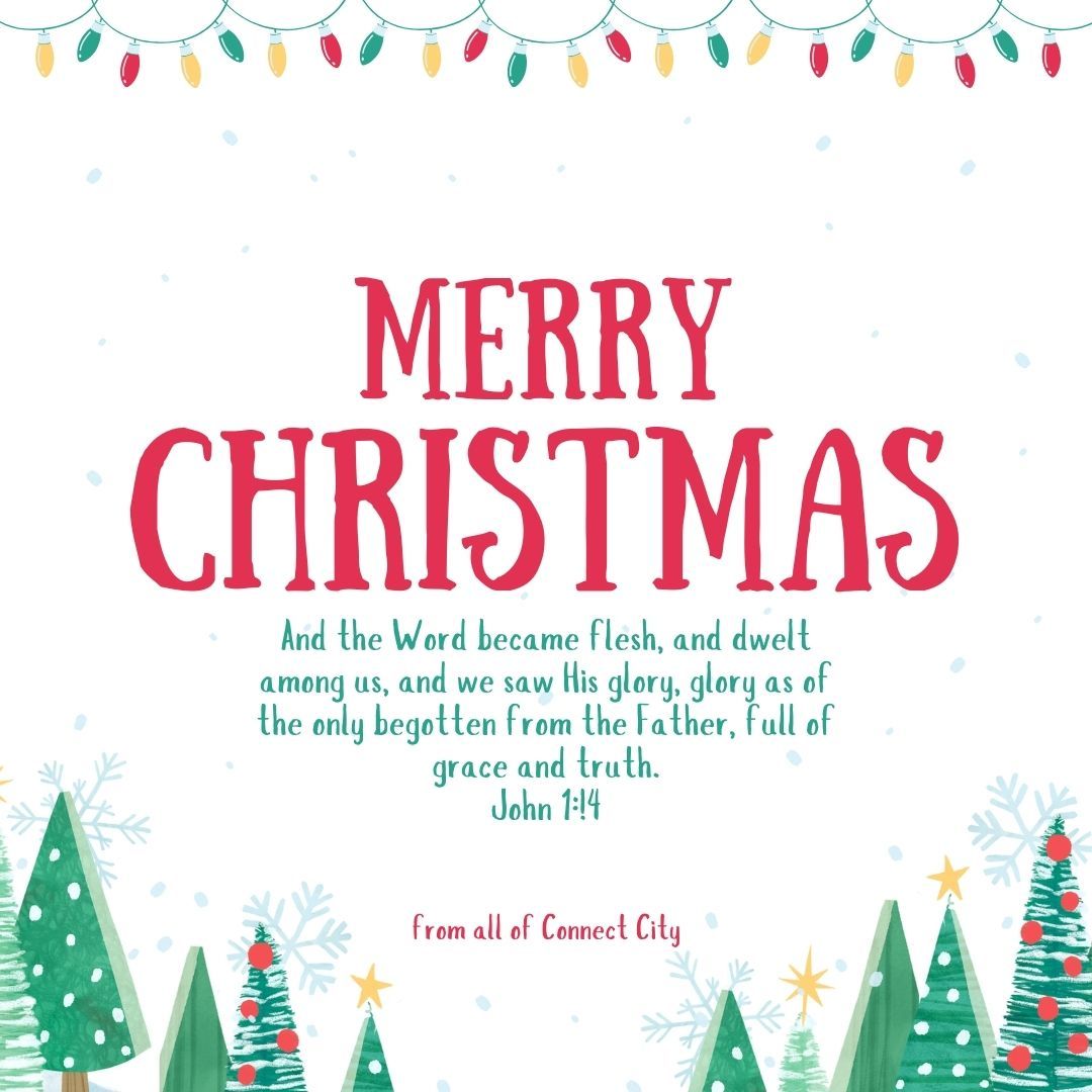 ConnectCityTO's tweet photo. Merry Christmas from Connect City! 🎄🎄
We hope you see the Word of God - Jesus- present in your lives this season and always. https://t.co/8huDRgoIqv