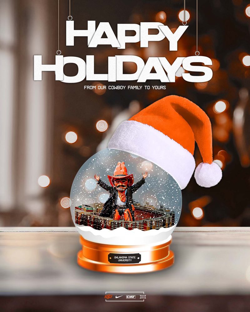 Happy Holidays from Cowboy Football 🤠 #GoPokes