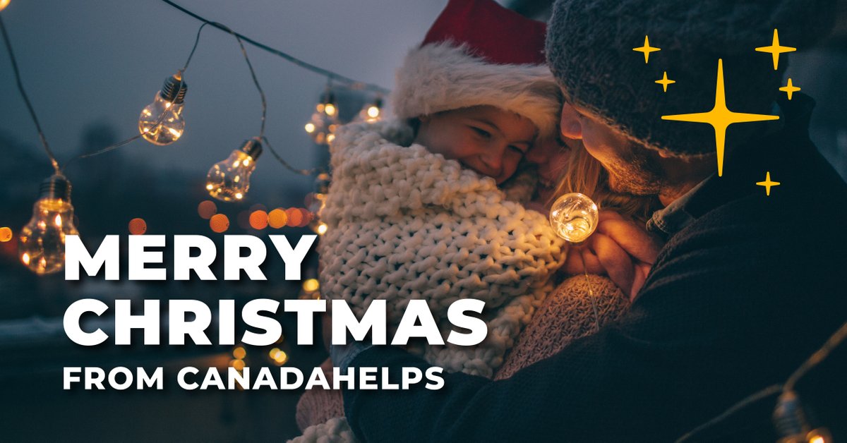 canadahelps's tweet photo. Merry Christmas! To all those celebrating, we wish you peace, joy, and health. Share the spirit of the season with a charity gift card, visit: https://t.co/obtIAmiNdL https://t.co/CBktmDTaWP