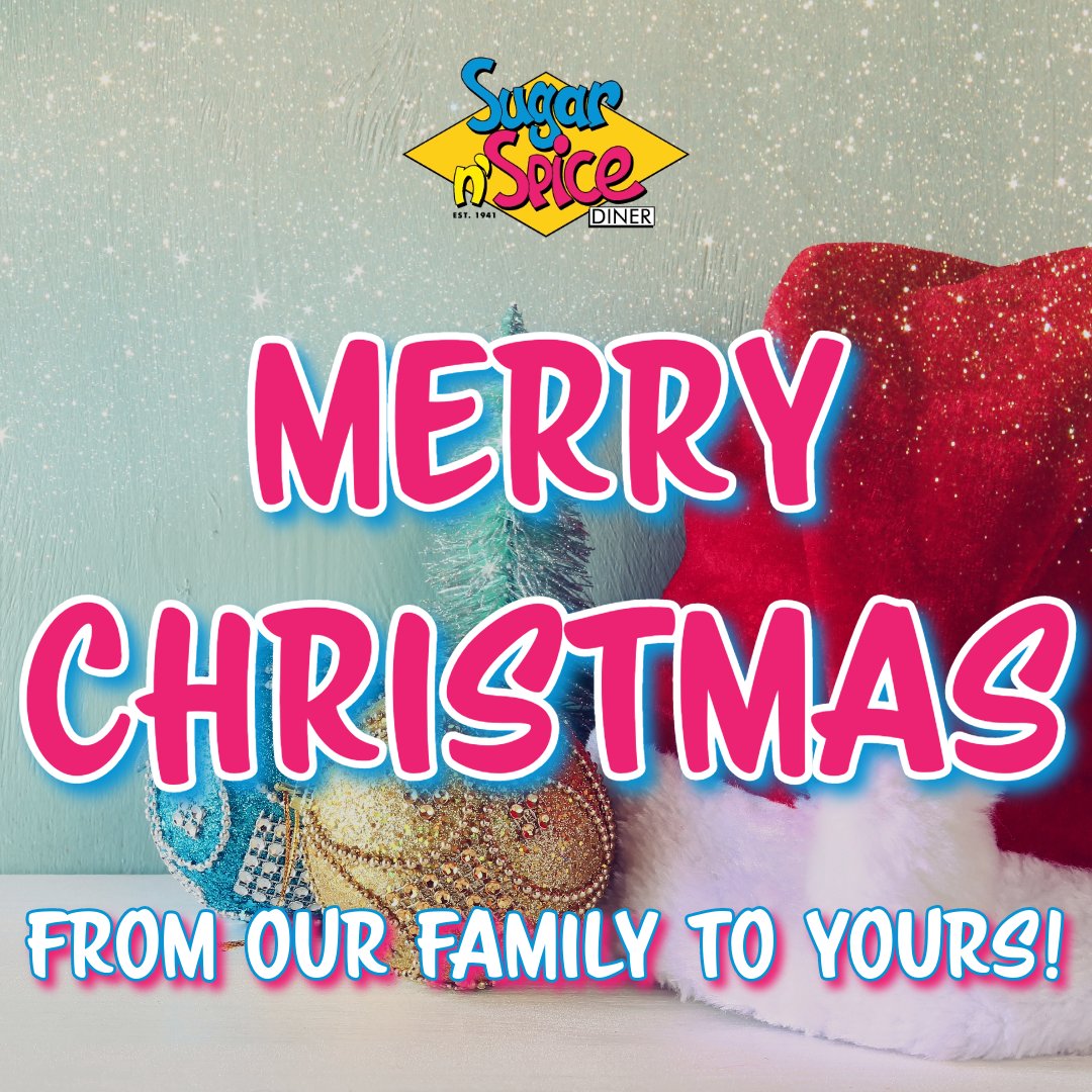 EatSugarNSpice's tweet photo. Merry Christmas n' Happy Holidays from our family to yours!
We are Closed today December 25, resuming normal operations of 7am-2:30pm Tuesday, December 26

#eatsugarnspice #snsducks #cincinnati #OTR #BlueAsh https://t.co/CvOBTusdi3