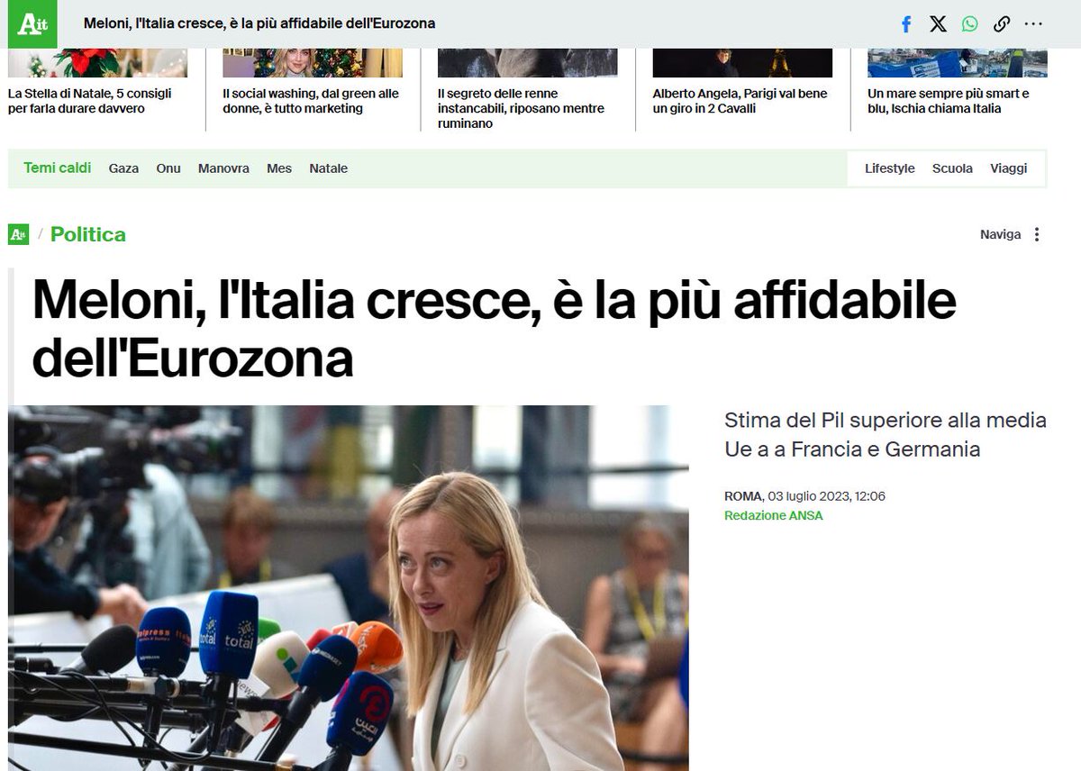 nino_pitrone's tweet photo. #Italiani, smettetela di credere alle menzogne della #Meloni ed ai giornali ed agenzie di stampa che le fanno propaganda!
Ecco la verità: il #PIL della #Germania vale più del doppio di quello italiano e quello della #Francia di oltre il 35,7% più alto del nostro ! https://t.co/hRZ4FYtRFb