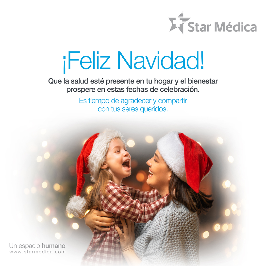 En #StarMédica, les deseamos una #Navidad2023 llena de amor, salud y momentos inolvidables en compañía de sus seres queridos. ¡Felices fiestas!