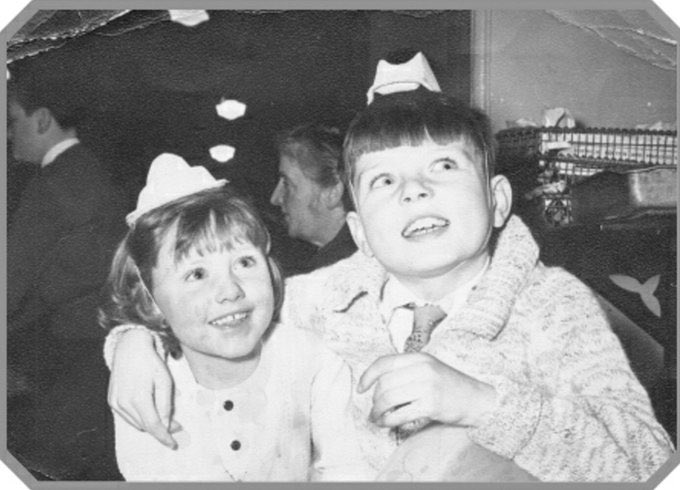 JD_Central's tweet image. Ian  Curtis and his sister Carole at a Christmas party held for the families of the Transport Police in 1964.
From Torn Apart by Lindsay Reade
