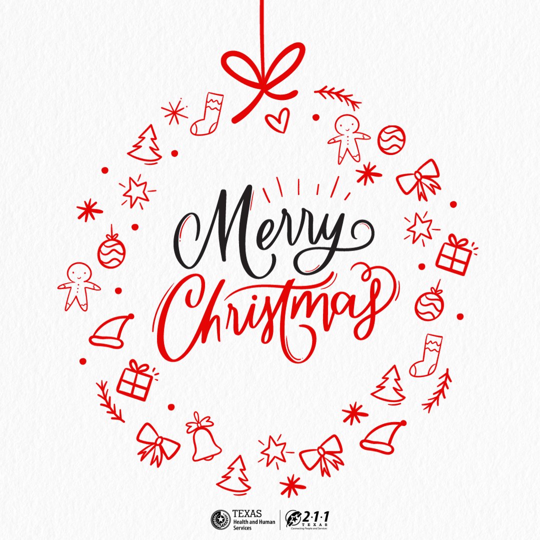 Merry Christmas from 2-1-1 Texas Brazos Valley!