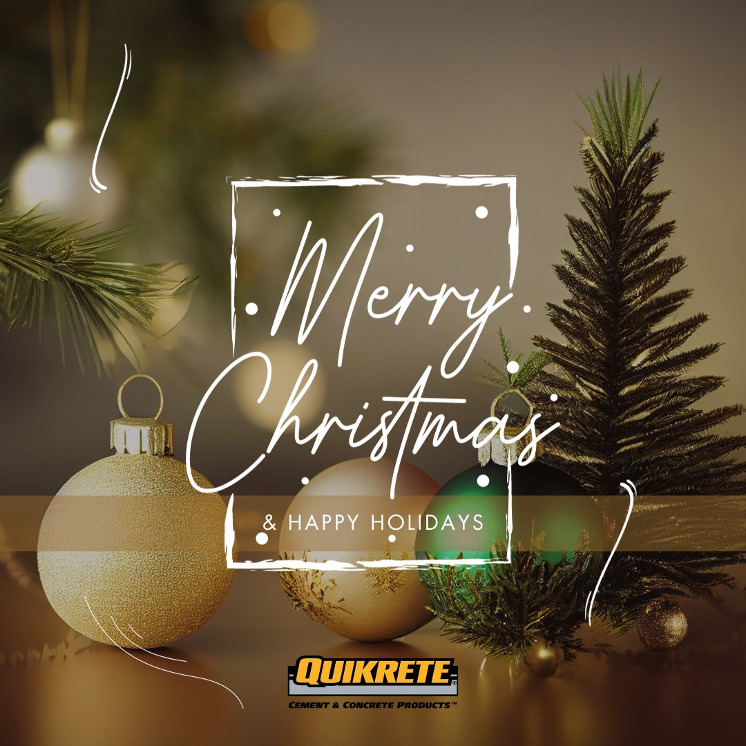 Wishing everyone a joyous Christmas and Happy Holidays. May the season be filled with warmth and cherished moments with loved ones.

#Quikrete #MerryChristmas #HolidayCheer