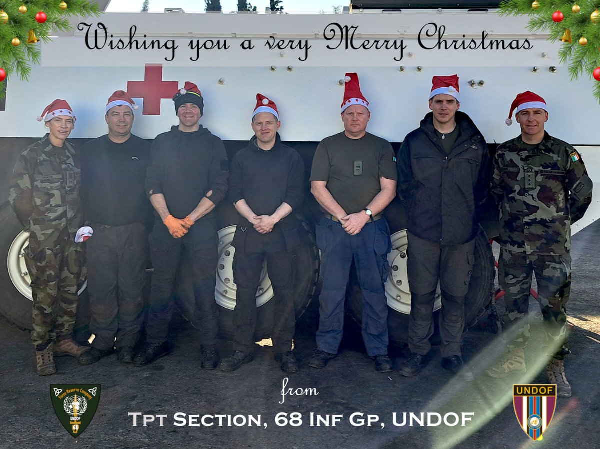 TransportCorps's tweet image. @TransportCorps would like to wish all of its members serving in both UNDOF and UNIFIL a Happy Christmas 🎄