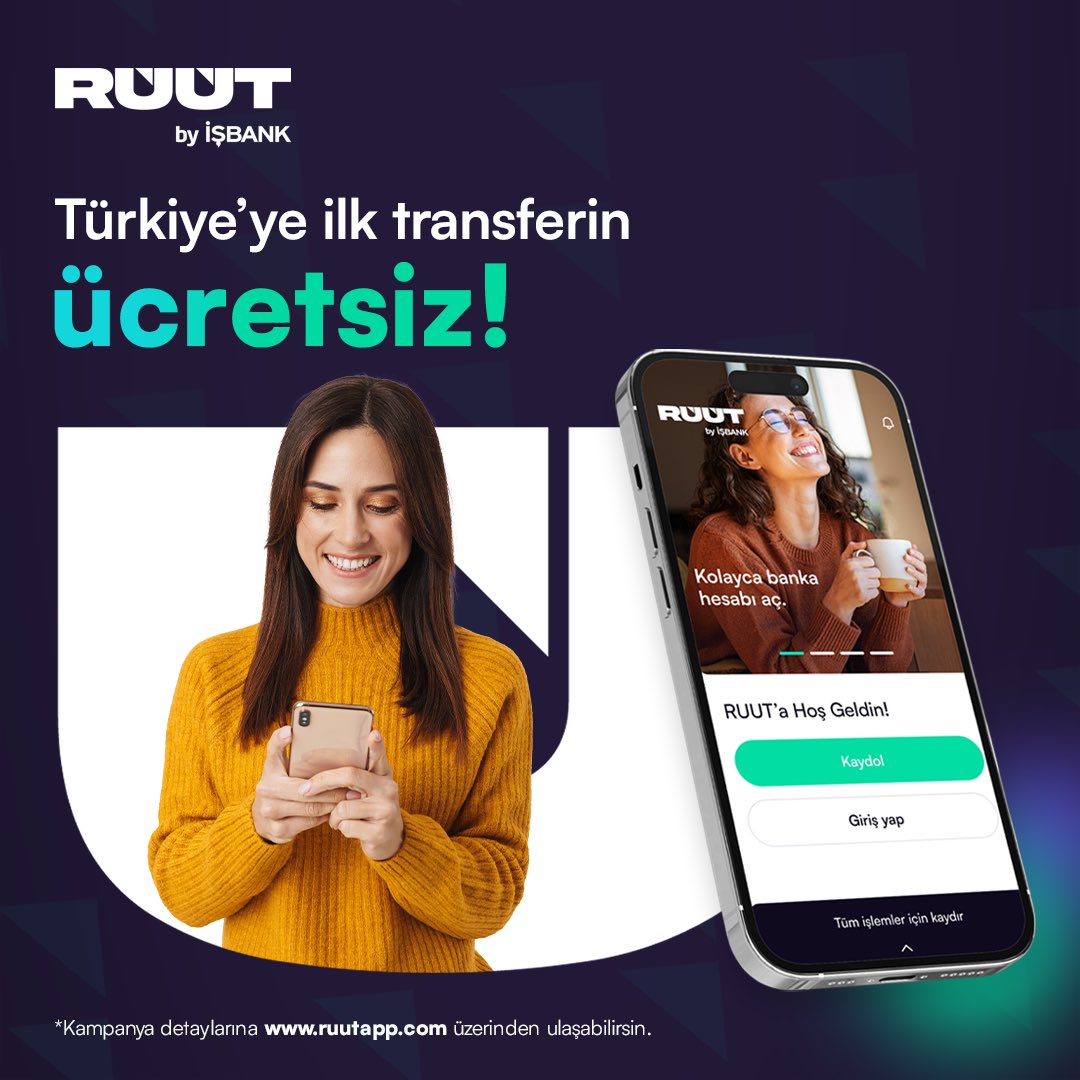 ruut_nl's tweet photo. Türkiye’ye ilk para transferin bizden hediye! 🎁💸 RUUT macerasına yeni başlayanlara özel bu fırsattan sen de yararlan, hiçbir ücret ödemeden ilk işlemini gerçekleştir. Şimdi linki takip ederek kampanya detayları ve daha fazlası için https://t.co/j9YbQrWXE3’a göz at! https://t.co/XrbzFDcCs1