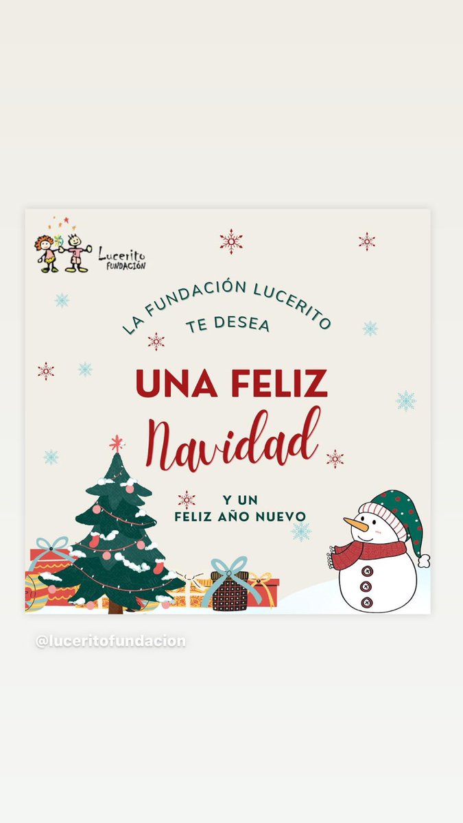 luceritofundac's tweet photo. FELIZ NAVIDAD 🎄🎁 les desea todo el equipo de @FUN_LUCERITO https://t.co/WoBYxgpOTt