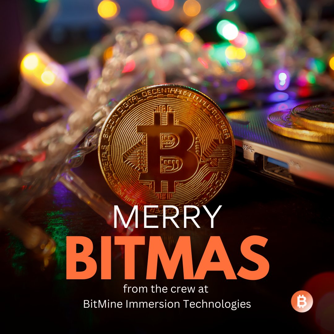 BitMNR's tweet photo. Wishing you a MERRY BITMAS and a prosperous new year from Bitmine Immersion Technologies!
$BMNR #bitcoin #bitmas https://t.co/ljNSbJmhfB