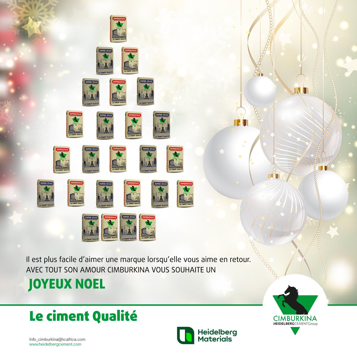 CimburkinaO's tweet image. Il est plus facile d'aimer une marque lorsqu'elle vous aime en retour.
AVEC TOUT SON AMOUR CIMBURKINA VOUS SOUHAITE UN JOYEUX NOEL

 #cimburkina #ciment #architecte #construction #maison #intrants #jeu #noel2023 #nouvelan2024  #fêtedefindannée  #cimentetalons #bâtissons