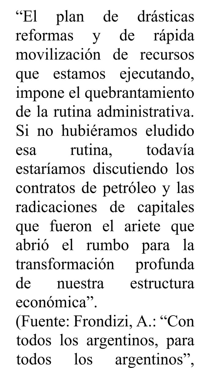Textual de Arturo Frondizi respecto al DNU enviado por el caso de los contratos petroleros que fueron el pilar del despegue de su gobierno.
Pareciera que algunos por sadismo y otros por corruptos quieren mantener encadenados a los argentinos que desean salir de la miseria.
VLLC!