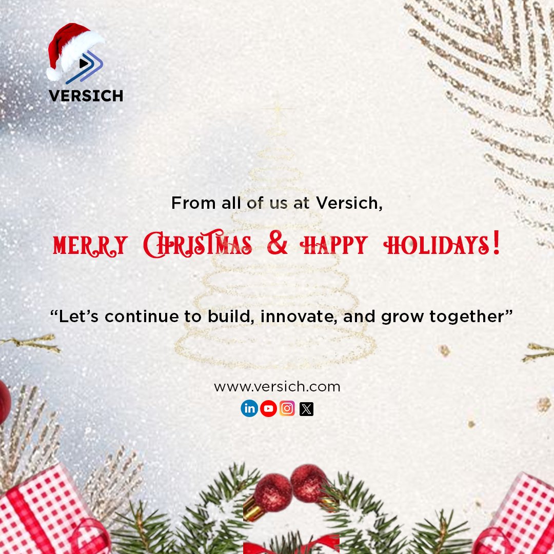 Wishing you a Joyous and Merry Christmas from all of us at Versich 🎄🎁

May your days be filled with warmth, laughter and festive delight 

#Merrychristmas #websitebuilders #Versich #consulting #datascience #softwaredevelopment