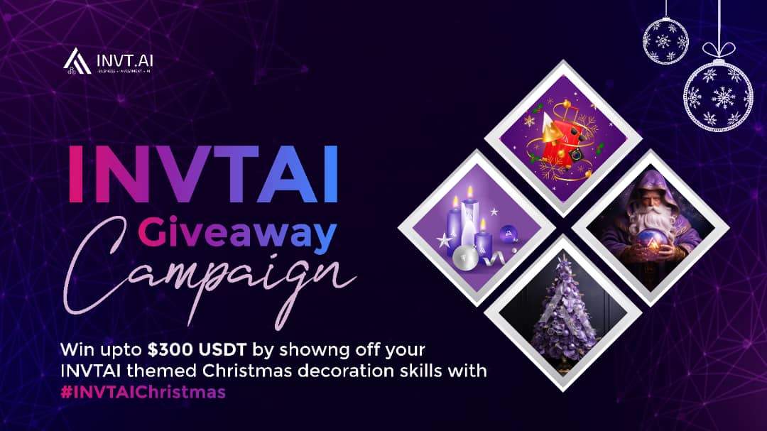 xPrecius's tweet photo. MARKETS NOW:

Join the @InvtAI Themed Decoration Contest! 🧵🎉

🏆 Prize pool: $300, 10 winners

🔸 Retweet
🔸 Create #InvtAI themed decorations
🔸 Share a photo using #InvtAIChristmas

Are you joining?

#Christmas $INA #threadcontest #crypto #giveaways #nftcommunity #beatuschain https://t.co/c0XMqOfLAi
