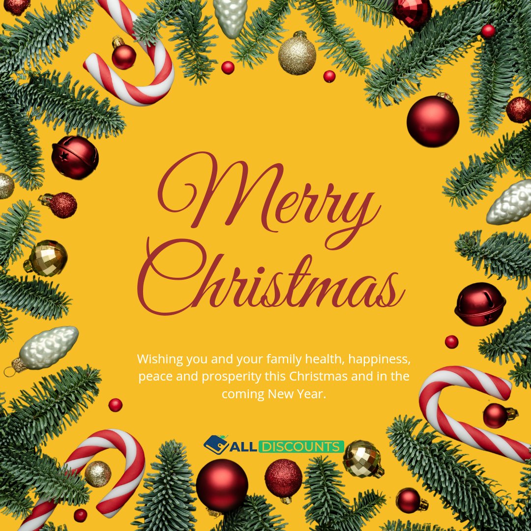 AlldiscountsN's tweet photo. Merry Christmas to all our amazing customers! We are truly grateful for your continued support and loyalty. May this festive season bring you abundant blessings and joy, and may your family be blessed with prosperity and good health. Thank you for being a part of our journey.🤗 https://t.co/4SHJfxSLmI
