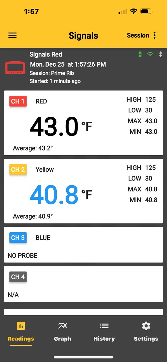 bbqandtech's tweet photo. @ThermoWorksInc really liking the information at a glance display when using the Signals BBQ alarm https://t.co/x4qBbt3TFJ