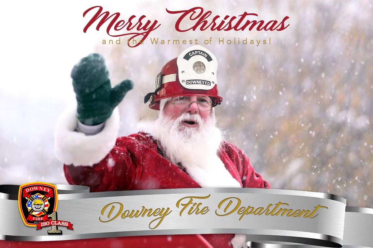 On behalf of the entire <a href="/downeyfd/">Downey Fire Department</a>  Department , We want wish you a Merry Christmas from our family to yours! May your Holidays be filled with joy! 🎄 🎁