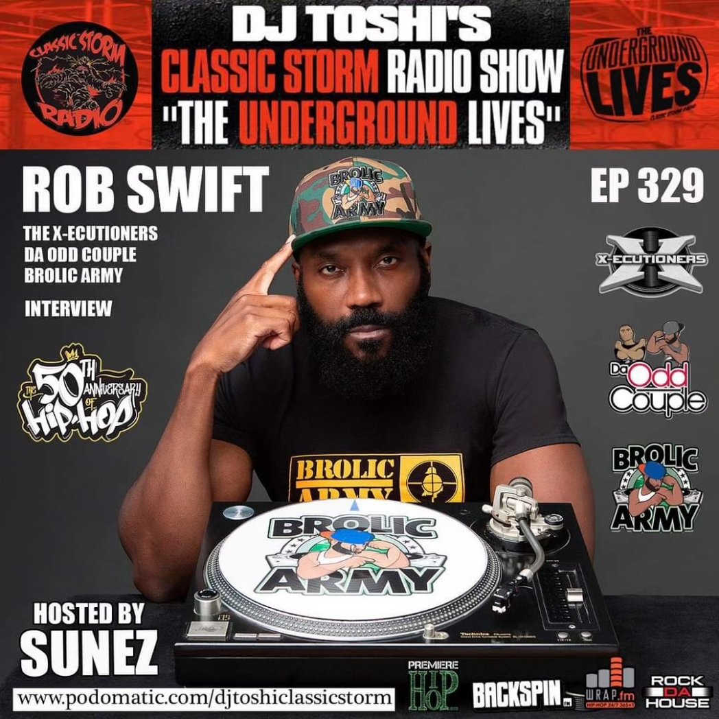 Such an honor to share these interview builds with THE pioneer MC legend Caz & the ultimate GREAT Rob Swift. Peace, Sunez aka #SkillastratorLO New episode is out now! @DJTOSHI #ClassicStormRadio Ep.329 Sp Guest, @GrandmasterCaz / @DJROBSWIFT interview
