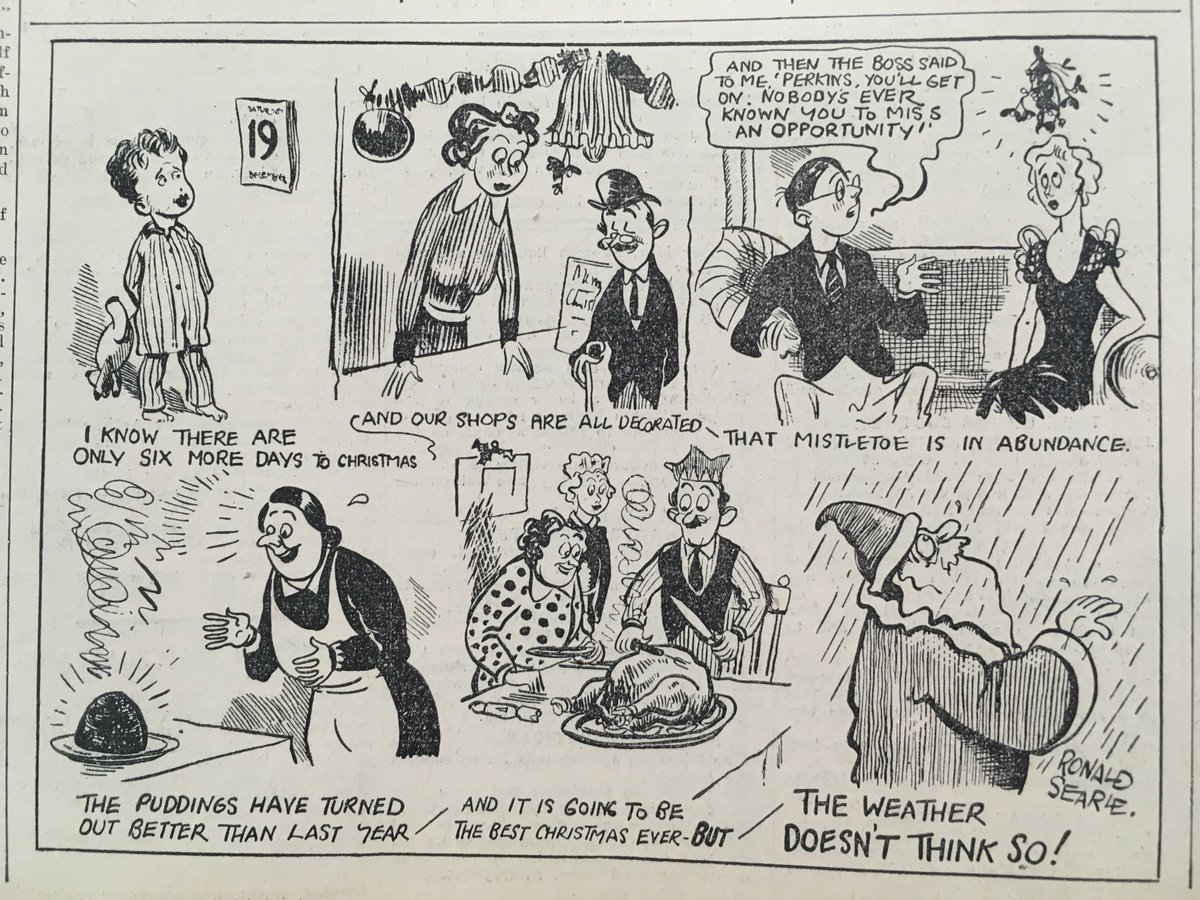 #LostCambridge 1936 St Trinian's author Ronald Searle's take for the old Cambridge Daily News. Back in 2018 I digitised his back catalogue of weekly cartoons 1936-39 for the Cambridgeshire Collection - where you can view the rest in the Cambridge Central Library.