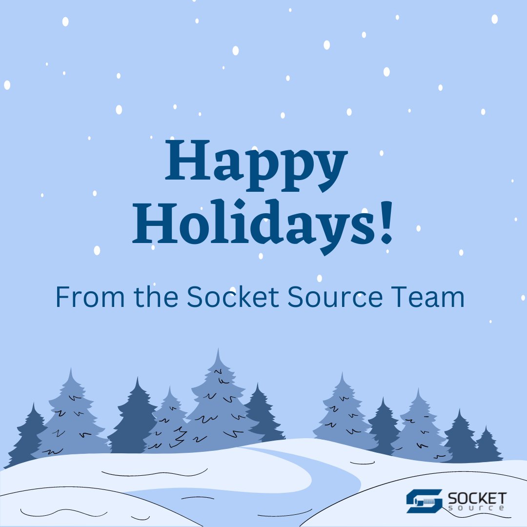 Happy Holidays from the Socket Source Team! See you next year! 

#HappyHolidays #MerryChristmas #HappyNewYear #SocketSource #Sockets #Fasteners