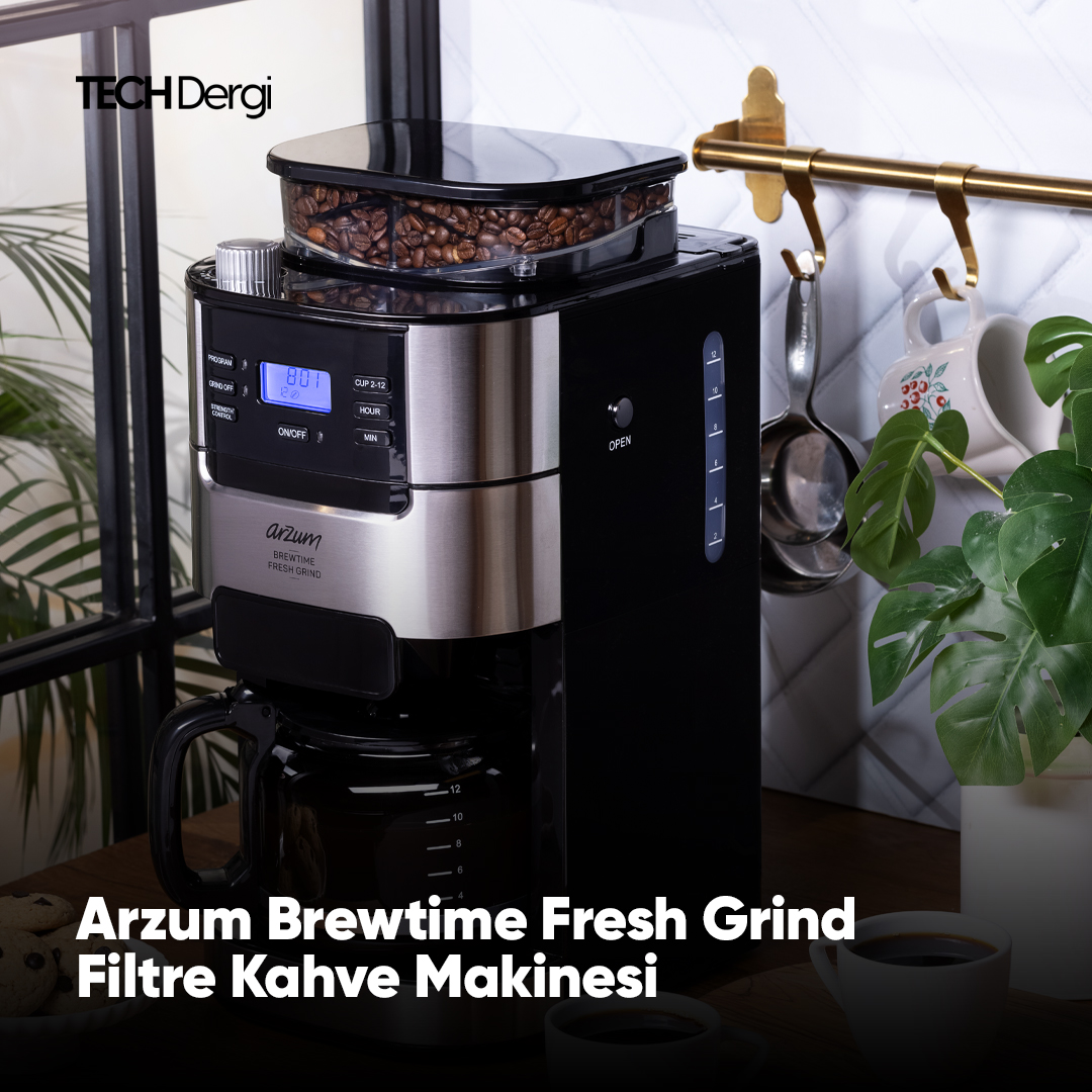 Arzum Brewtime Fresh Grind Filtre Kahve Makinesi Arzum Brewtime Fresh Grind, 12 fincana kadar kahve pişirme kapasitesi sunan makine, aroma ayarı özelliğiyle kahveleri özelleştiriyor. 👉Detaylar: techdergi.net/arzum-brewtime…