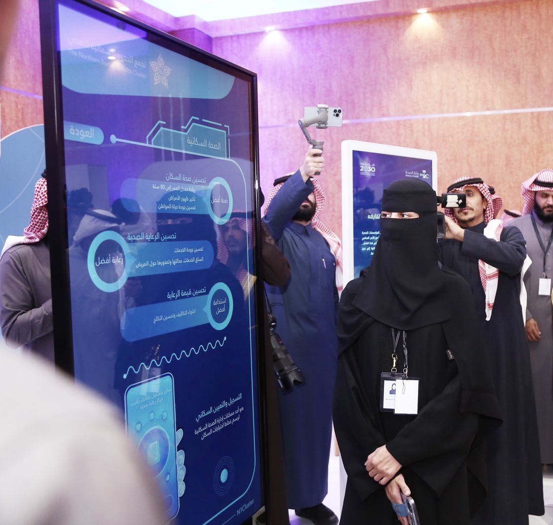 n1cluster's tweet image. في اليوم الأول من #ملتقى_القيادة_الصحية لعام 2023 في الحدود الشمالية، حيث الصحة، والمعرفة، والمستقبل الصحي . حيث زار الجناح معالي د.محمد القاسم مستشار وزير الصحة
وإستعرض جناح #تجمع_الحدود_الشمالية_الصحي مشاريع ومبادرات في الصحة السكانية ونموذج الرعاية والرعايه الإفتراضيه والحملة…