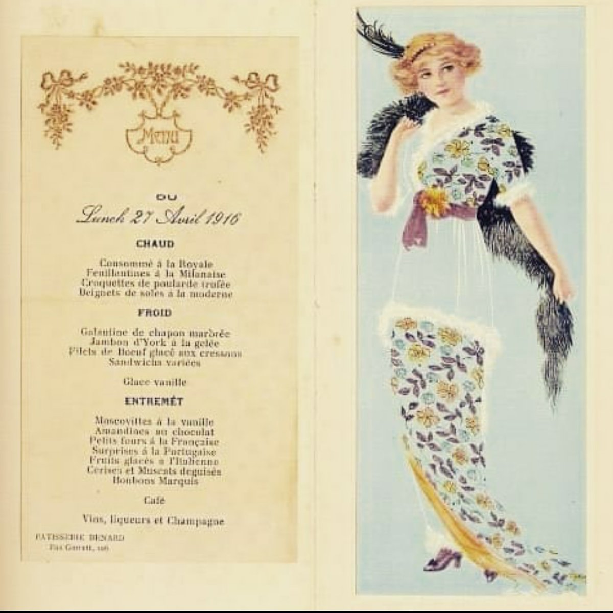 ArquivoMTD's tweet photo. The a la carte #menu of #Benard Pâtisserie,still existing in #Chiado, #Lisbon,though with no a la carte meal services. #PastelariaBenard. Um menu a la carte de 1916.História das #pastelarias de #Lisboa no volume 6 da #LisboaDesaparecida de #MarinaTavaresDias.
Post: #MTDArchives https://t.co/7F0S4NGbDf