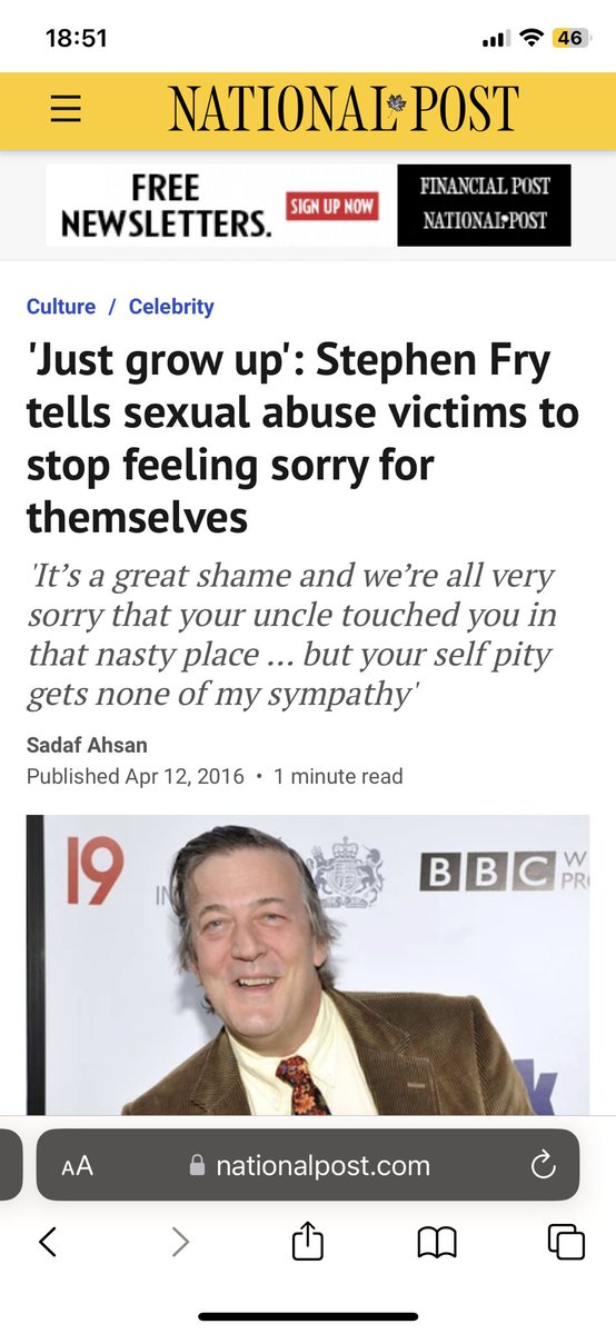 Stephen Fry might just a massive prick.