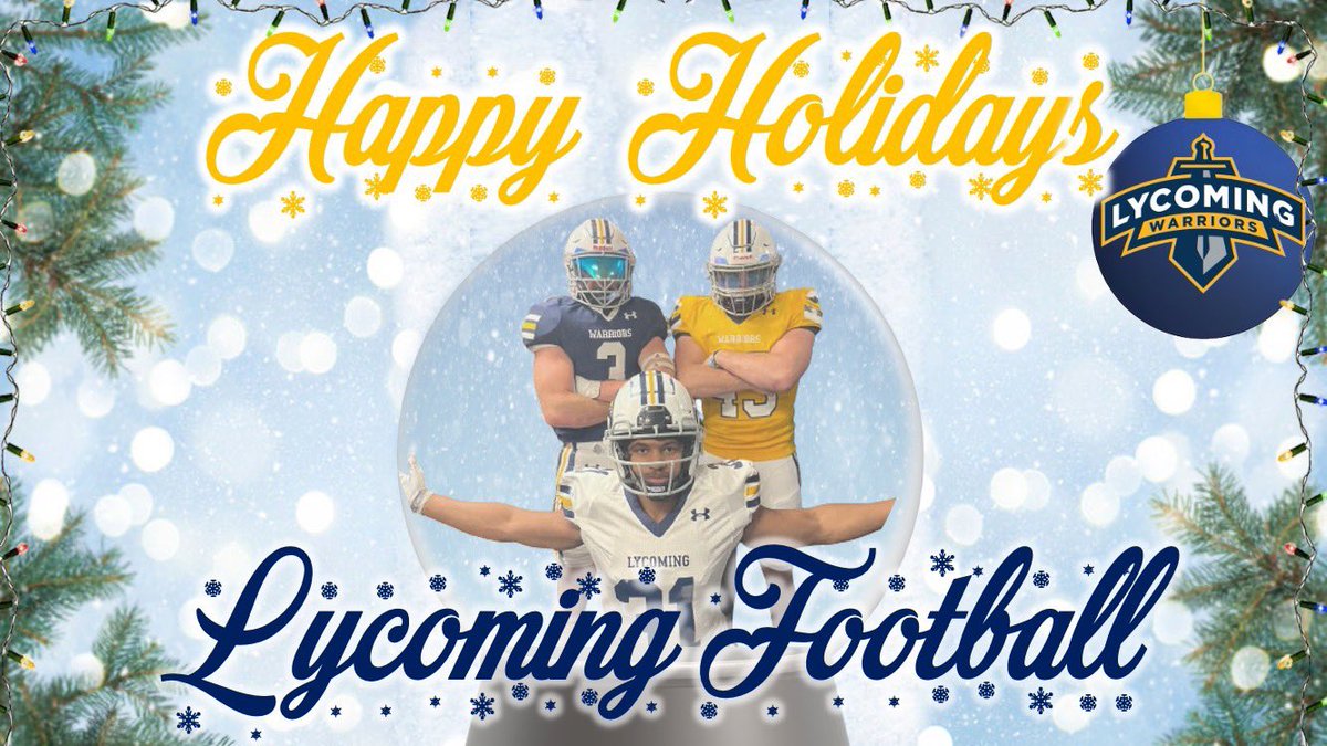WarriorsFBall's tweet photo. Merry Christmas and happy holidays to all of you from the Lycoming Football Family. https://t.co/LP2egTqehX