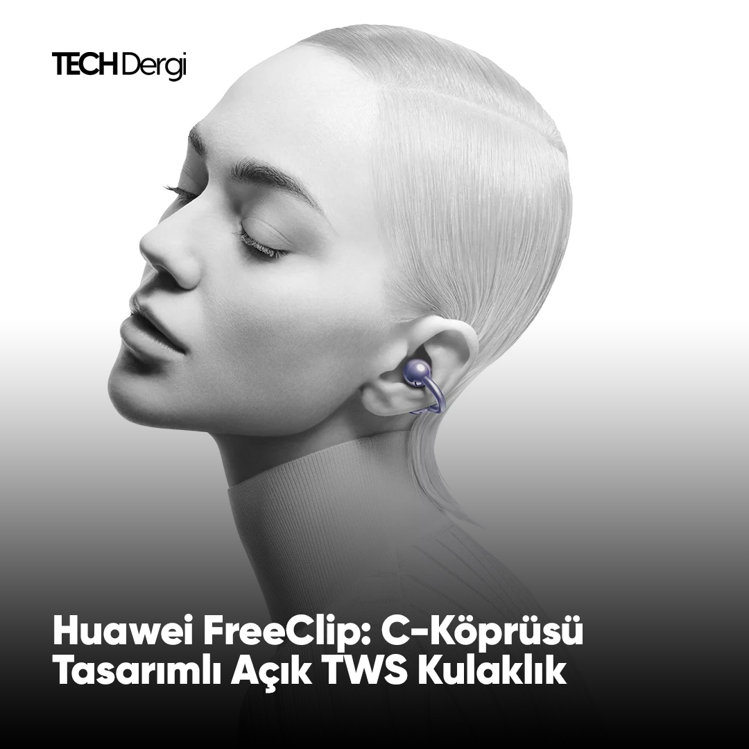 Huawei FreeClip: C-Köprüsü Tasarımlı Açık TWS Kulaklık HUAWEI FreeClip, yepyeni C-köprüsü Tasarımını, endüstrinin ilk açık kulak sesini Akıllı Aşınma Algılama teknolojisi ve uzun pil ömrü ile birleştiriyor. 👉Detaylar: techdergi.net/yeni-huawei-fr…