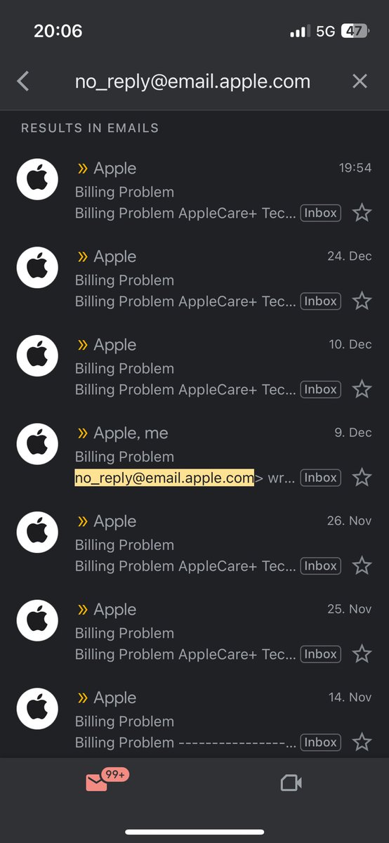 eebanado's tweet photo. @Apple stop the spam. I’ve paid for a service I didn’t want and couldn’t use for 2+ years. Tried to cancel multiple times and it was impossible. Now you are concerned about billing problem. Never buying Apple care again. Worst service. Big scam. https://t.co/3Wwxi3Vuvq