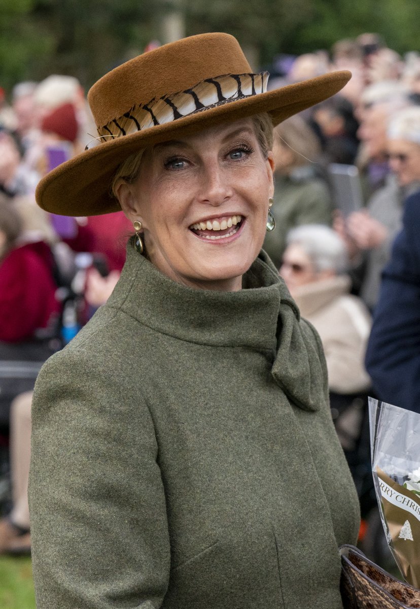 HRHThe Duchess of Edinburgh after the Sandringham church service today