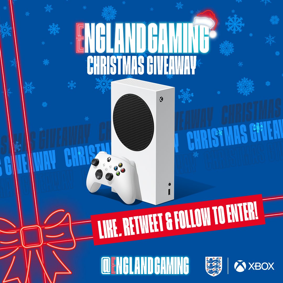 Blessing you with some Christmas cheer thanks to the GOATs at @xboxuk! 🐐 We are giving away an Xbox Series S and all you need to do to enter is: Like and repost this tweet ♥️🔄 Follow @EnglandGaming and @xboxuk ✅