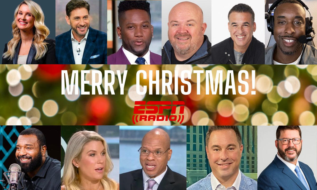 Merry Christmas from our ESPN Radio family to yours 🎄🎅🎁