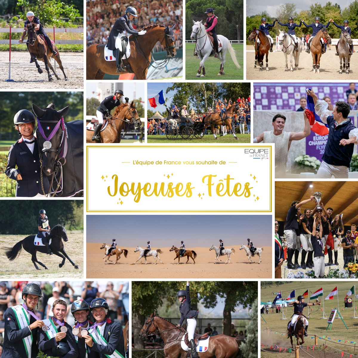 La Fédération Française d'Équitation vous souhaite de joyeuses fêtes de fin d'année ! 🌟
Profitez de chaque instant entouré de ceux qui vous sont chers ❤️