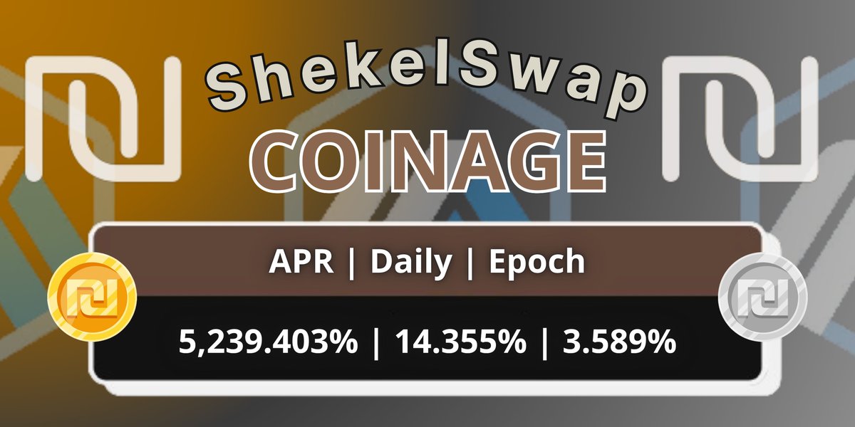 ShekelSwap's tweet photo. Come reap the benefits on #ShekelSwap today and start the flywheel on your gains 🤩

All our supporters can enjoy a relaxing single stake $gSHEKEL vault with no deposit fee!! 

Join us now for the best compound returns on #Arbitrum https://t.co/bLNgXoqJGi