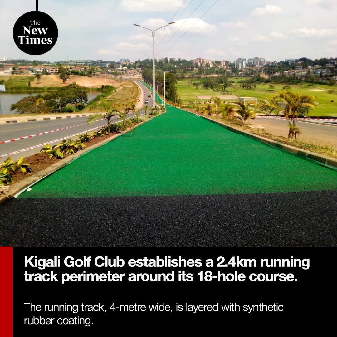 Penalosa_G's tweet image. #UrbanHealth #WalkRun
Kigali, Rwanda built magnificent 2.4 km/1.5mi rubber track around Golf course.
Max daily golf players? 210
Max walk/run track? Many thousands!
All cities with public golf courses or private with tax subsidy for 'green,' should build walk/run tracks.
#Equity.
