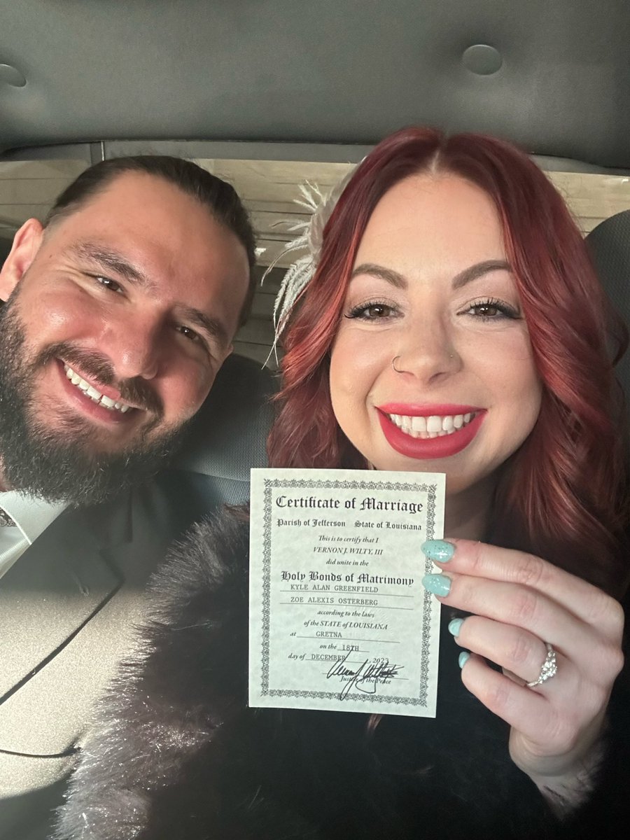 zoemonsteer's tweet image. I can finally announce our huge news… 

Kyle and I eloped December 18th, 2023