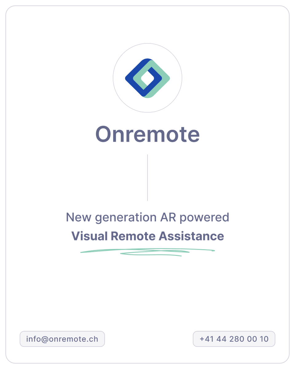onremote_eng's tweet photo. Onremote - New generation Augmented Reality powered Visual Remote Assistance https://t.co/D2eMvbAV1E