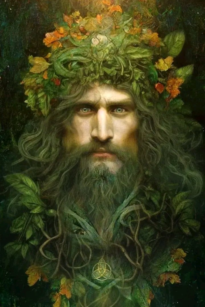 Merry Christmas! 🎄

#art Lisbeth Cheever - Gessaman

#greenman #lisbethcheevergessaman #fatherchristmas #FestiveGreetings