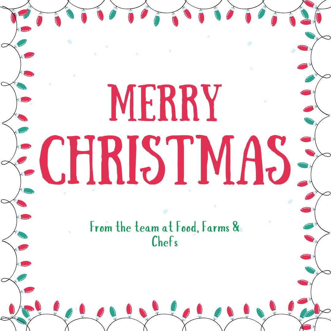 Merry Christmas from the Food, Farms & Chefs Team! We hope everyone has a great holiday spent with those closest to them 🎄