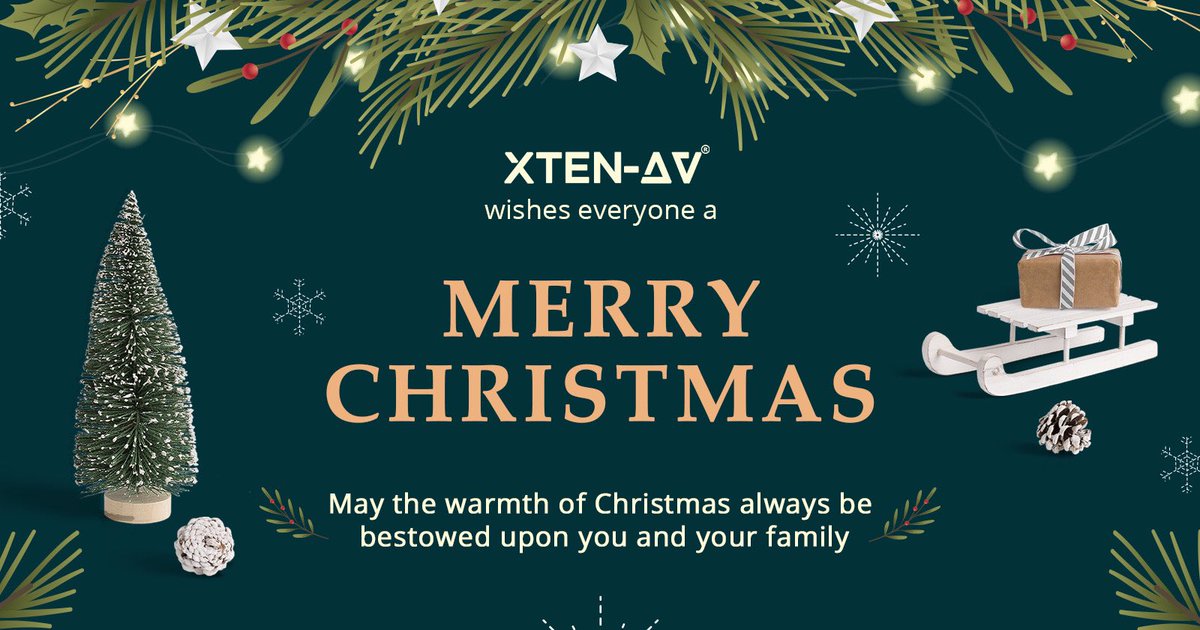 xten_av's tweet photo. Wishing you all a very joyous holiday season, #avtweeps! Merry Christmas everyone! #HappyHolidays #awardwinning #avixa #LetsMakeAVDesignFUN https://t.co/ArQC4fojPc