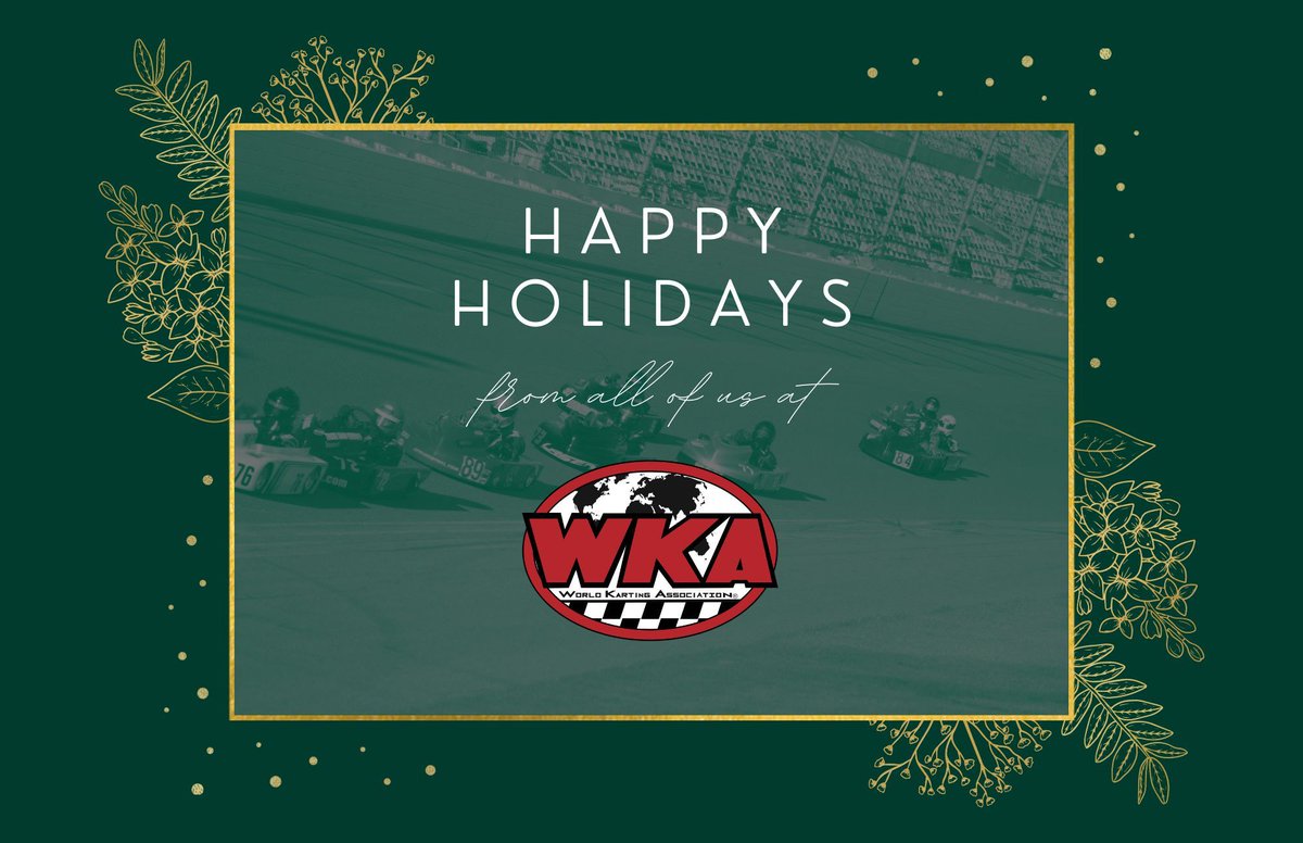 From the WKA family to yours, 

Wishing you the happiest of holidays and safe travels to those headed to Daytona KartWeek.

#WKA #Karting #Kart #Racing #Motorsport #LetsGoKarting #ManufacturersCup #RoadRacing #SpeedwayDirt #Daytona #DaytonaKartWeek #Holidays #HappyHolidays