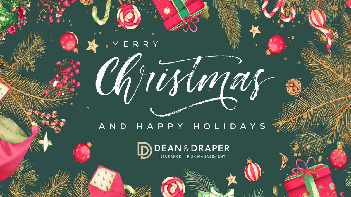 deananddraper's tweet image. May your Christmas be merry and the new year be bright! Happy holidays from Dean &amp;amp; Draper! 🎄✨ #DeanAndDraper #Insurance #Holidays2023