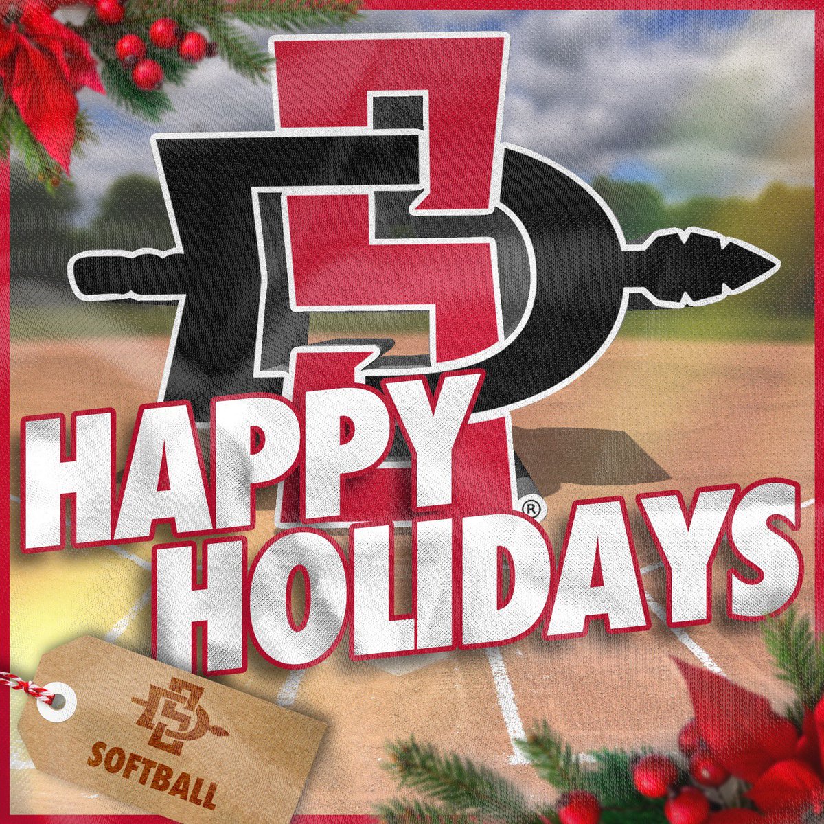 Happy Holidays from SDSU Softball! ❤️ #goaztecs